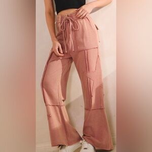 SAGE + FIG Mineral Wash Wide Leg Pants